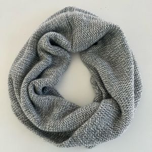 Gray and White Infinity Scarf